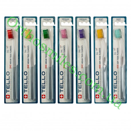 Зубна щітка TELLO кольорова Medium фото 1 — OrthoSmiles