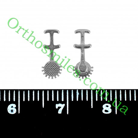 Лінгвальна кнопка металева з зацепами фото 1 — OrthoSmiles