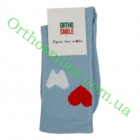 Шкарпетка блакитна зуб+серце фото 1 — OrthoSmiles