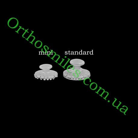 Лінгвальна кнопка керамічна напівпрозора mini/standart фото 1 — OrthoSmiles